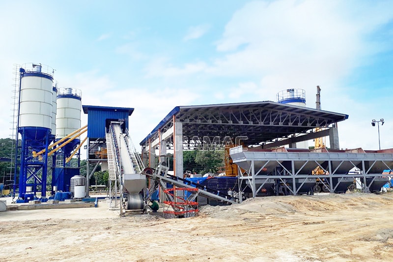 Belt Conveyor type Concrete Batching Plant