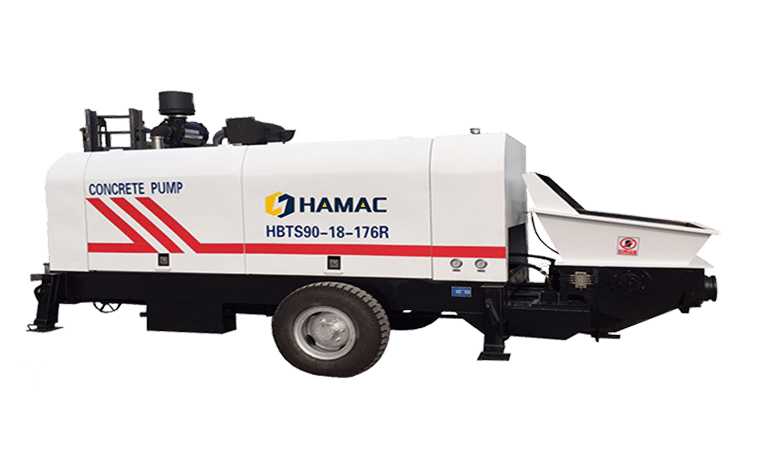 What are the advantages of using a trailer-mounted concrete pump?